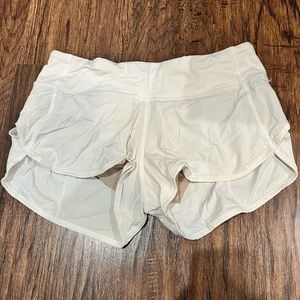 Lululemon Cream Running Shorts 2in